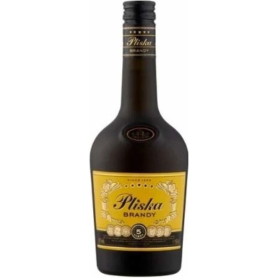 Pliska Brandy 5* 36% 0,5 l (holá láhev)