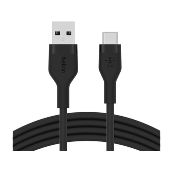 Belkin BOOST CHARGE Flex Silicone cable USB-A to USB-C - 1M - Black (CAB008bt1MBK)