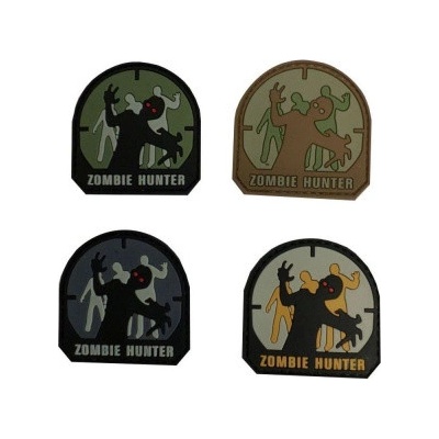 ARMED PATCHES PVC nášivka Zombie Hunter, černá – Zboží Dáma