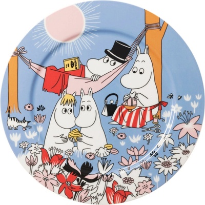 Arabia Servírovací tanier Moomin Family Time 30cm, modrý