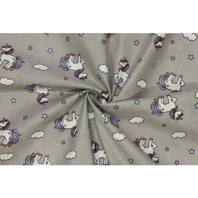 Bavlněné plátno - Dětský vzor jednorožec | unicorn