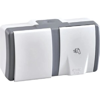 MONO КЛЮЧ СХ1 И КОНТАКТ ОТКРИТ МОНТАЖ ip54 mono octans БЯЛ СИВ (mn-154-020001-180)