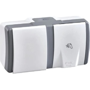 MONO КЛЮЧ СХ1 И КОНТАКТ ОТКРИТ МОНТАЖ ip54 mono octans БЯЛ СИВ (mn-154-020001-180)