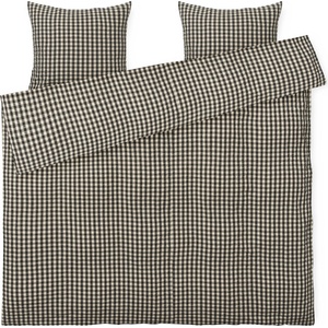 Juna Спално бельо Bæk & Bølge с 2 калъфки за възглавници 60 x 63 cm 200 x 220 см черно и бежово (637094)
