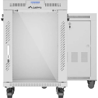 Lanberg Комуникационен шкаф Lanberg 19 15U (600x800), Свободно стоящ, LCD панел, Сив | FF01-6815-12SL (FF01-6815-12SL)