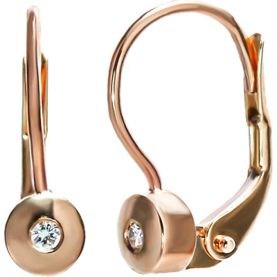 Blink-Blink Klasické náušnice s diamantmi ružové zlato 3224RDG