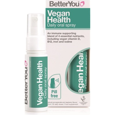BetterYou Vegan Health Орален спрей, 25 ml, 32 дневни дози, Better You