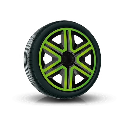 NRM капаци 15", action doublecolor зелено черни 4брой (vtv-pu-22215)