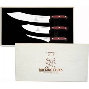 GIESSER серия PremiumCut - 3 pcs. set, Rocking Chefs, Micarta Комплект ножове, GIE. 1999.3. rc (GIE.1999.3.rc)