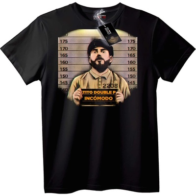 NOONEBRAND Тениска Tito Double P Incomodo Снимка - 2XL, Black