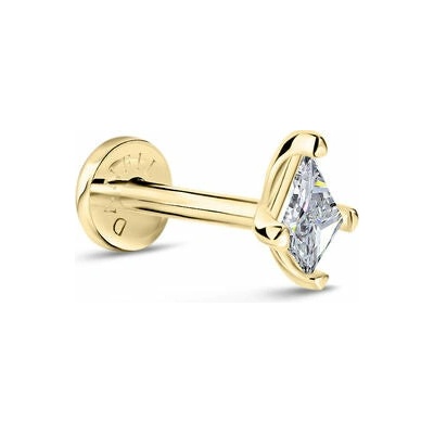 DF Labreta Piercingové náušnice 6344 zo žltého zlata, s laboratórnym diamantom