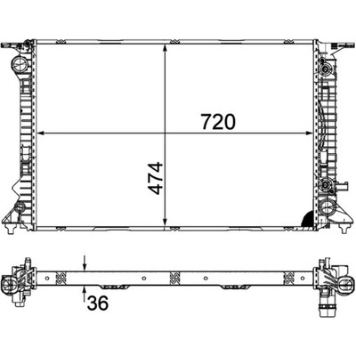 Chladič, chlazení motoru MAHLE CR 1134 000P