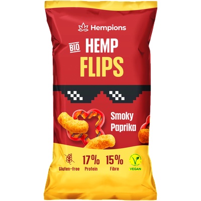 Hempions Био конопени снакс флипс с пушен пипер - 70 g