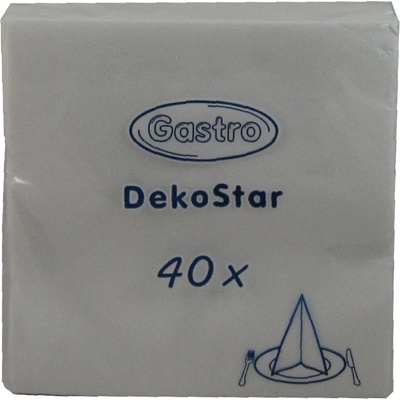 DekoStar ubrousky bílé 40ks 40x40cm