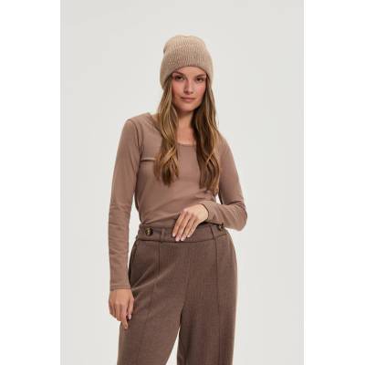 Moodo Памучна тениска светлокафява Moodo Moodo | Kafyav | ЖЕНИ | XXL