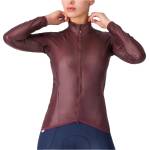 Castelli Дамска фланелка с къс ръкав за колоездене Castelli Women's Aria Shell 2 Jacket Cycling jersey - Deep Bordeaux (156-2741-0412)