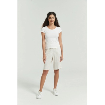 Image 1 of Be You Къси панталони Be You Women's Linen Tailored Shorts - Stone Stripe