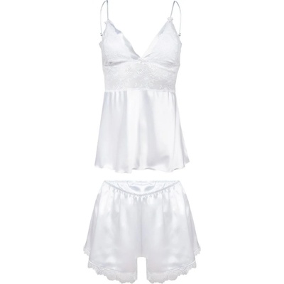 DKaren Сатенен дамски комплект в бял цвят harmoniaeh-65534-biaŁy - Бял, размер m