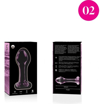 Nebula series by ibiza Стъклен розов анален разширител модел 2 NEBULA 11 x 3, 5 см