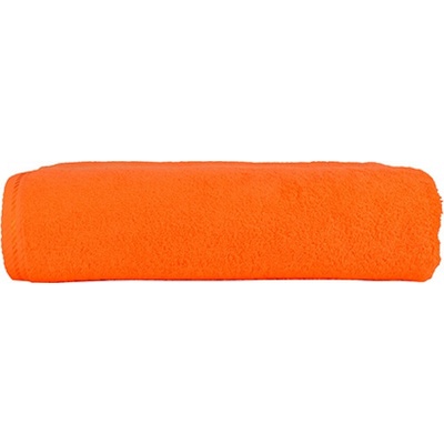 A&R Velká plážová osuška ze 100% bavlny 500 g/m oranžová výrazná 100 x 180 cm