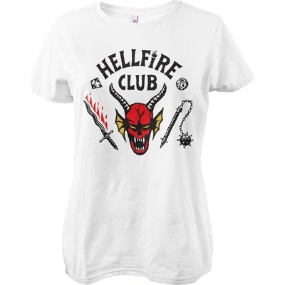 Dámské tričko Stranger Things Hellfire Club bílé – Sleviste.cz