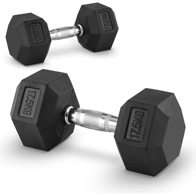 Capital Sports Hexbell 17, 5 Dumbbell, чифт гири за една ръка, 17, 5 кг (PL-8381-8381) (PL-8381-8381)