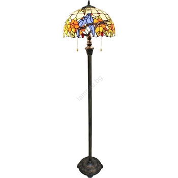 Brilagi - Tiffany витражна подова лампа JUNGLE 2xE27/60W/230V (BG4378)