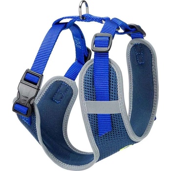 Ferplast - Nikita Harness M - Нагръдник за кучета с подплата и отразяващи шевове, вратна обиколка 30-43 см и гръдна 38-55 см. син