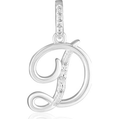 JVD Strieborný prívesok písmeno D SVLP1594XH2BI0D