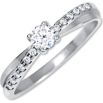 Soliter Pôvabný prsteň s kryštálmi z bieleho zlata 229 001 00810 07