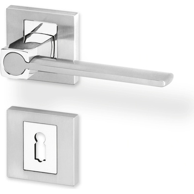 AC-T Servis Harmonia chrom/nerez - hranatá rozeta – WC – Kovová konstrukce
