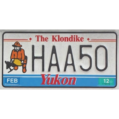 Ceduľa značka USA Yukon The Klondike