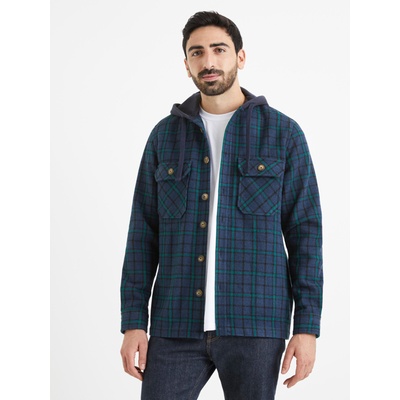 Celio Зелена и синя мъжка карирана риза с качулка Celio Valines Celio | Sin | МЪЖЕ | S