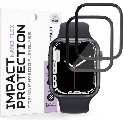 Techsuit Протектор за Apple Watch 7 / 8 / 9 (45mm) - Nano Flex (2 pack) - Techsuit - Черен