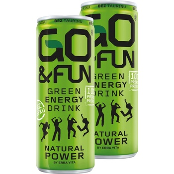 Erba Vita Газирана енергийна напитка Go & Fun 250 мл (опаковка 12 броя)