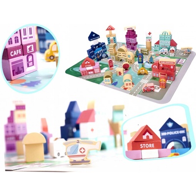 Ikonka kostky město 100 ks