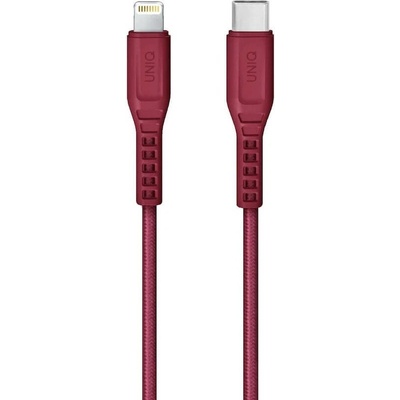 Uniq Кабел Uniq Flex UNIQ-FLEX(CTMFI)-RED, от USB C(м) към Lightning(м), 1.2m, 18W, червен (UNIQ-FLEX(CTMFI)-RED)