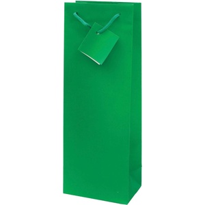 EUROCOM Подаръчна торбичка Mat Bottle, 13x36x8.5cm, зелена (25406-А-ЗЕЛЕН)