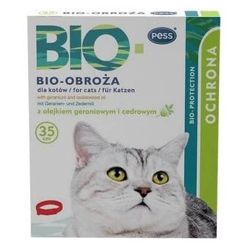 PESS Bio-obojok na starostlivosť a ochranu s pelargóniom a cédrovým olejom pre mačky 35 cm