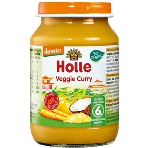 Holle Био зеленчуково пюре Holle - Зеленчуково къри, 190 g (BB210532) - ozone