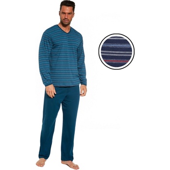 Cornette Various 139/37 pánské pyžamo dlouhé tm.tyrkysové
