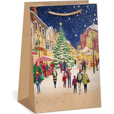ARGUS Darčeková papierová taška (13 x 18 cm) - Vianočné trhy 08240084