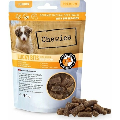 Chewies Lucky Bits Junior maškrty hovädzie a kuracie 80 g