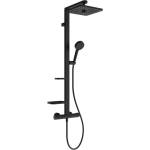 Ideal Standard Ceratherm ALU+ - Душ комплект с термостат, 26x26 см, 2 струи, копринено черно BE210XG (BE210XG)