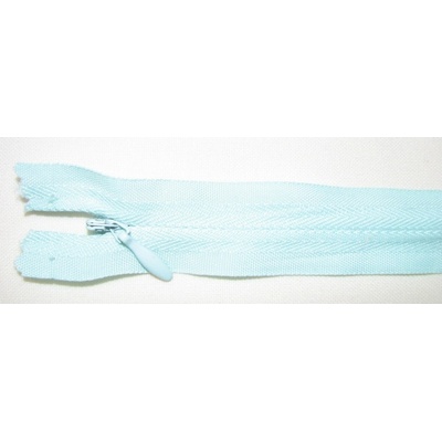 Zips krytý nedeliteľný Bavlnený 20cm bledá modro-zelená