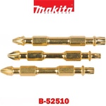 Makita Торсионни накрайници, двустранни, 65 мм, PH2/PZ2-T20/T25/T30, Makita B-52510 Impact Gold, 3 бр (B-52510)