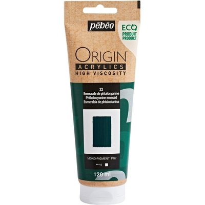 Pébéo Origin АКРИЛНА боя Phthalocyanine Emerald 120 ml 1 бр (817122)