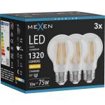 Mexen Vintis 3x LED филаментна крушка E27, A60, 10W, Топъл - 2700K, 1320 lm, прозрачен (L150-E27-1027-00x03)