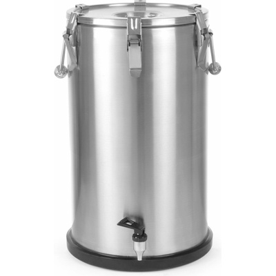 HENDI Izolovaný přenosný kontejner – se závitníkem, HENDI, Profi Line, 35L, Stříbrná, ⌀330x(H)570mm