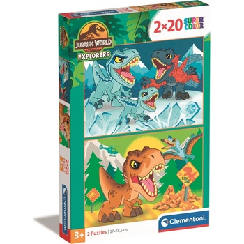 Clementoni - Puzzle 2x20 Jurassic World - 40 - 99 piese